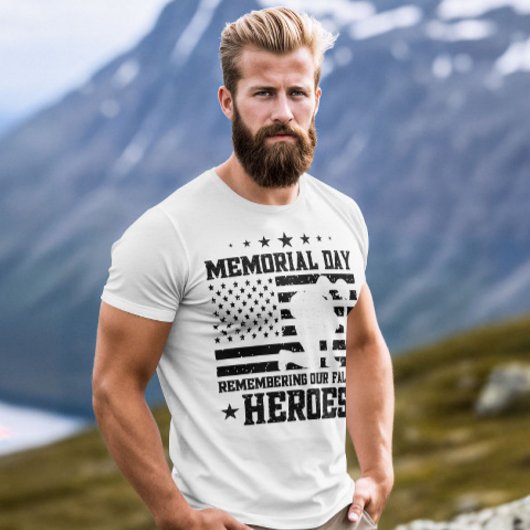 メモリアルデー米国国旗のおもしろいパーティー退役軍人日 Tシャツ