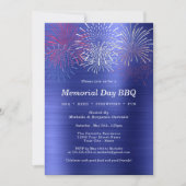 メモリアルデー花火バーベキューパーティー 招待状 (正面)