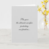 メモリアルデー落ちた女性兵士の記憶 カード (黄色い花)