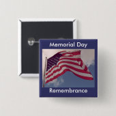 メモリアルデー記憶 缶バッジ (正面&裏面)