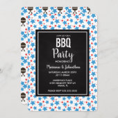 メモリアルデー調理師アウトパーティーグリルスター 招待状 (正面/裏面)