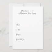 メモリアルデー カードパーティー招待状 - ワシと旗 招待状 (裏面)