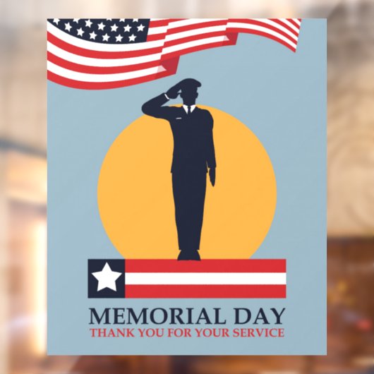 メモリアルデー/サービスをありがとうございます ウィンドウサイン (シート2)