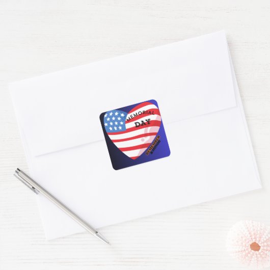 メモリアルデー スクエアシール (封筒)