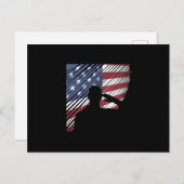 メモリアルデー・ベテランズデー アメリカ国旗 兵隊 ポストカード (正面/裏面)