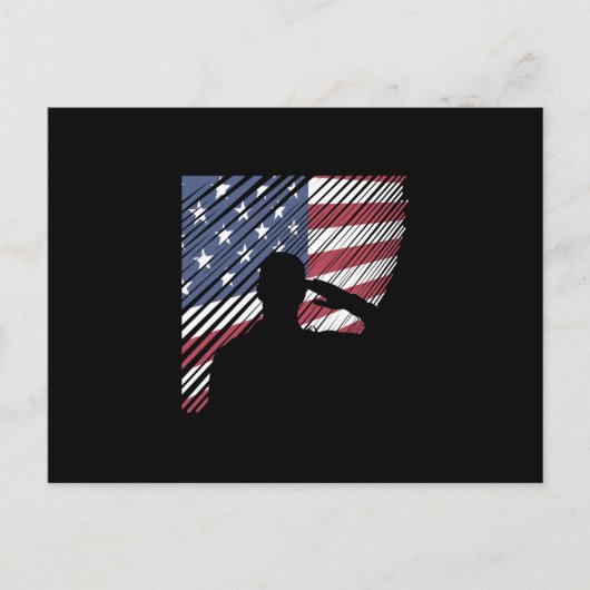 メモリアルデー・ベテランズデー アメリカ国旗 兵隊 ポストカード (正面)