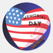 メモリアルデー ラウンドシール (正面)