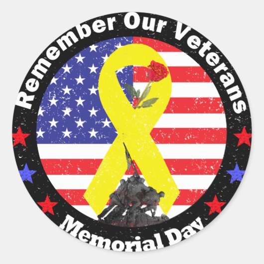 メモリアルデー ラウンドシール (正面)