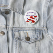 メモリアルデー、復員軍人の日の赤のケシ 缶バッジ (インサイチュ)