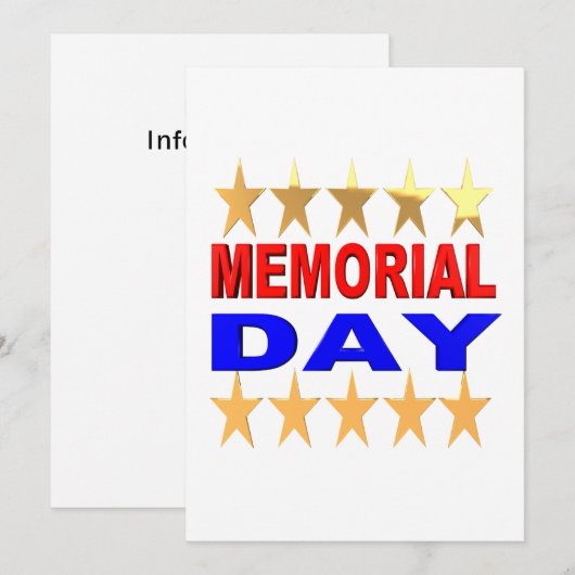 メモリアルデー 招待状 (正面/裏面)