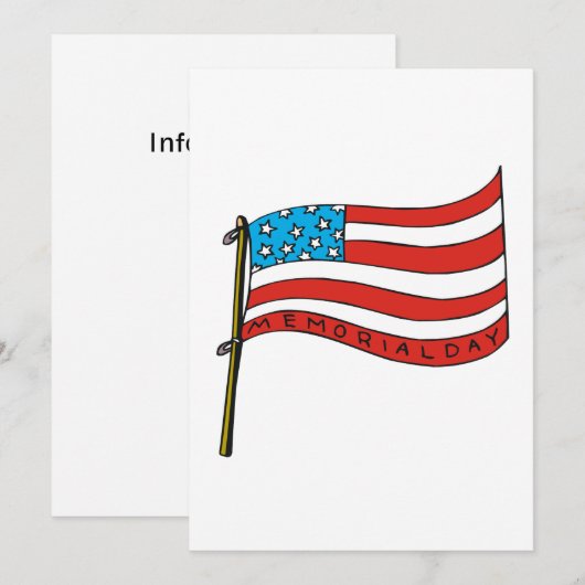 メモリアルデー 招待状 (正面/裏面)