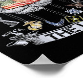 メモリアルデー - 犠牲者を称え 生きている人に感謝する ポスター (角)