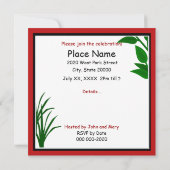 メモリアルデーBBQグリルピクニックハンバーガーホットドッグ 招待状 (裏面)