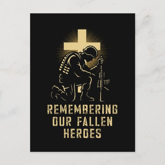 メモリアルデーRemembering Our Heroes落ちた US Fait シーズンポストカード (正面)