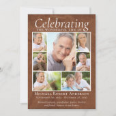 メモリアルトリビュートフォトコラージュレザー サンキューカード (正面)