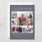 メモリアルトリビュート写真コラージュ記念 サンキューカード (正面/裏面)