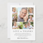 メモリアルトリビュート写真コラージュ記念 サンキューカード (正面)