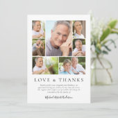 メモリアルトリビュート写真コラージュ記念 サンキューカード (スタンド正面)