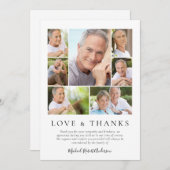 メモリアルトリビュート写真コラージュ記念 サンキューカード (正面/裏面)