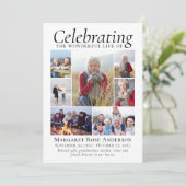 メモリアルトリビュート写真コラージュ記念 サンキューカード (スタンド正面)