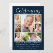 メモリアルトリビュート写真コラージュ記念 サンキューカード (正面/裏面)