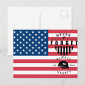 メモリアルドアメリカ国旗 ポストカード (正面/裏面)