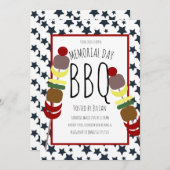 メモリアルドームでのBBQピクニック グリル 招待状 (正面/裏面)
