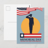 メモリアルド・デイ 感謝の意を込めて あなたの尽力に ポストカード (正面/裏面)