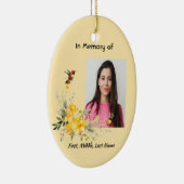 メモリアルハミングバードイエローローズ セラミックオーナメント (右)