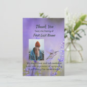 メモリアルハミングバードラベンダーありがとう サンキューカード (スタンド正面)