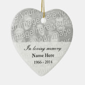 メモリアルハート写真オーナメント |私は思い出が大好き セラミックオーナメント (右)