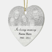 メモリアルハート写真オーナメント |私は思い出が大好き セラミックオーナメント (左)
