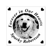 メモリアルハート名の写真の追加 セルフインキングスタンプ (デザイン)