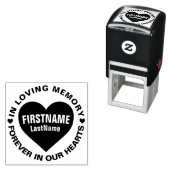 メモリアルハート名の追加自己スタンプ セルフインキングスタンプ (インサイチュ)