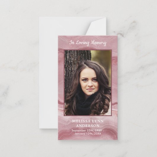 メモリアルバラクオーツ葬儀サンキューノートカード ノートカード (正面)