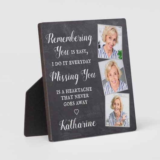 メモリアルパーソナライズされたコレクションフォトコラージュ フォトプラーク (正面)