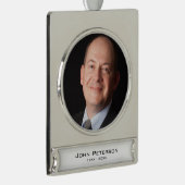 メモリアルパーソナライズされた写真 シルバープレートバナーオーナメント (右)