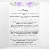 メモリアルパープルウォーターカラーフローラ葬儀 三つ折りプログラム (内部中)