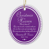 メモリアルパープルクリスマスin天国写真 セラミックオーナメント (左)