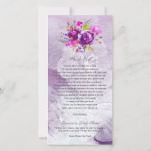 メモリアルパープル悔やみや弔慰葬儀サンキューカード サンキューカード (裏面)