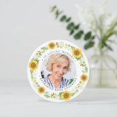 メモリアルヒマワリ写真葬式祈りの言葉カード シーズンカード (スタンド正面)