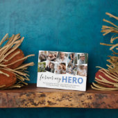 メモリアルヒーローパパフォトコラージュ フォトプラーク (側面)