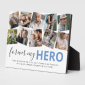 メモリアルヒーローパパフォトコラージュ フォトプラーク (側面)