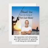 メモリアルフィッシャーマン魚釣りフィッシュありがとう サンキューカード (正面/裏面)