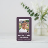 メモリアルフォトカード なすび 名刺 (スタンド正面)