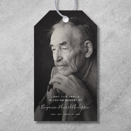 メモリアルフォトキャンドル葬儀記念 ギフトタグ