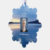 メモリアルフォトクリスチャンレイクサンライズ自然 オーナメントカード (左)