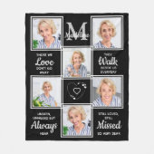 メモリアルフォトコラージパーソナライズされたュ フリースブランケット (正面)