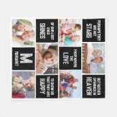 メモリアルフォトコラージュ引用文 フリースブランケット (正面(横))