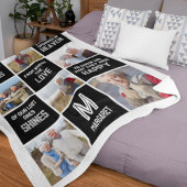 メモリアルフォトコラージュ引用文 フリースブランケット